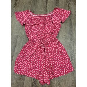 Abercrombie & Fitch Red Floral Romper